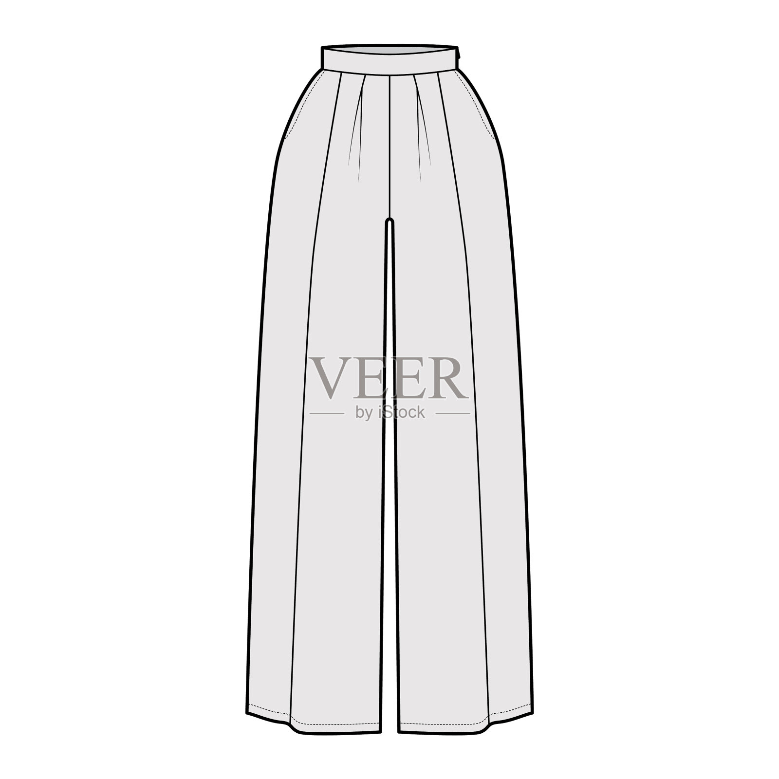 裤子短裙短裙高乔技术时尚插画图片素材