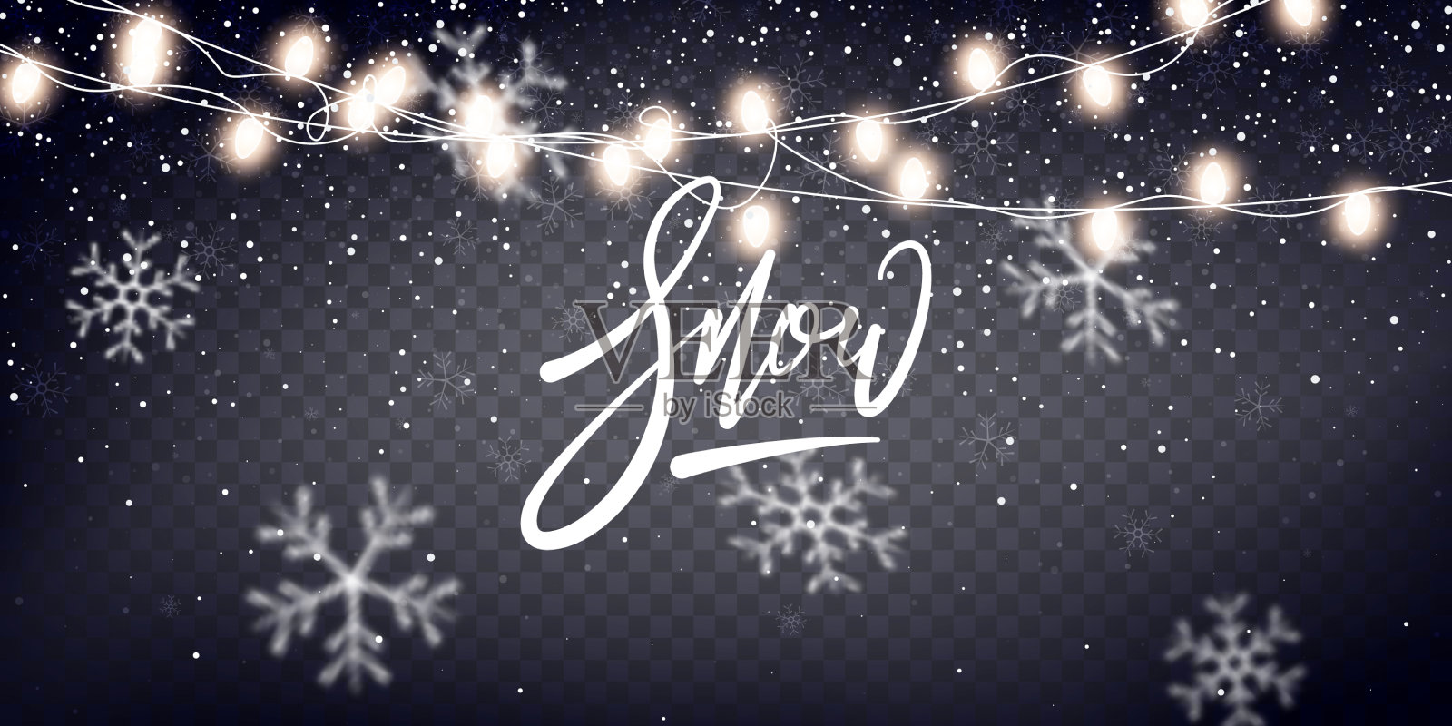 雪圣诞景寒假背景插画图片素材