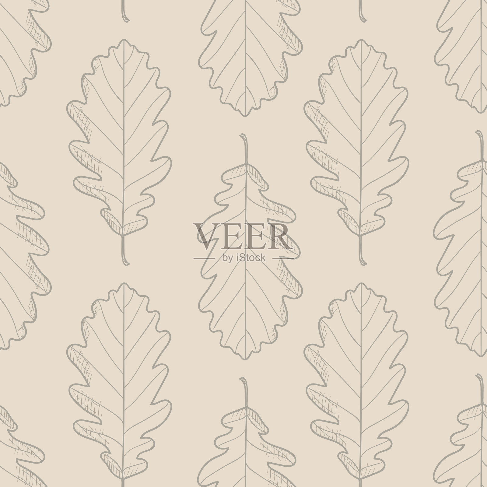 锚叶棕色图案背景自然插画图片素材