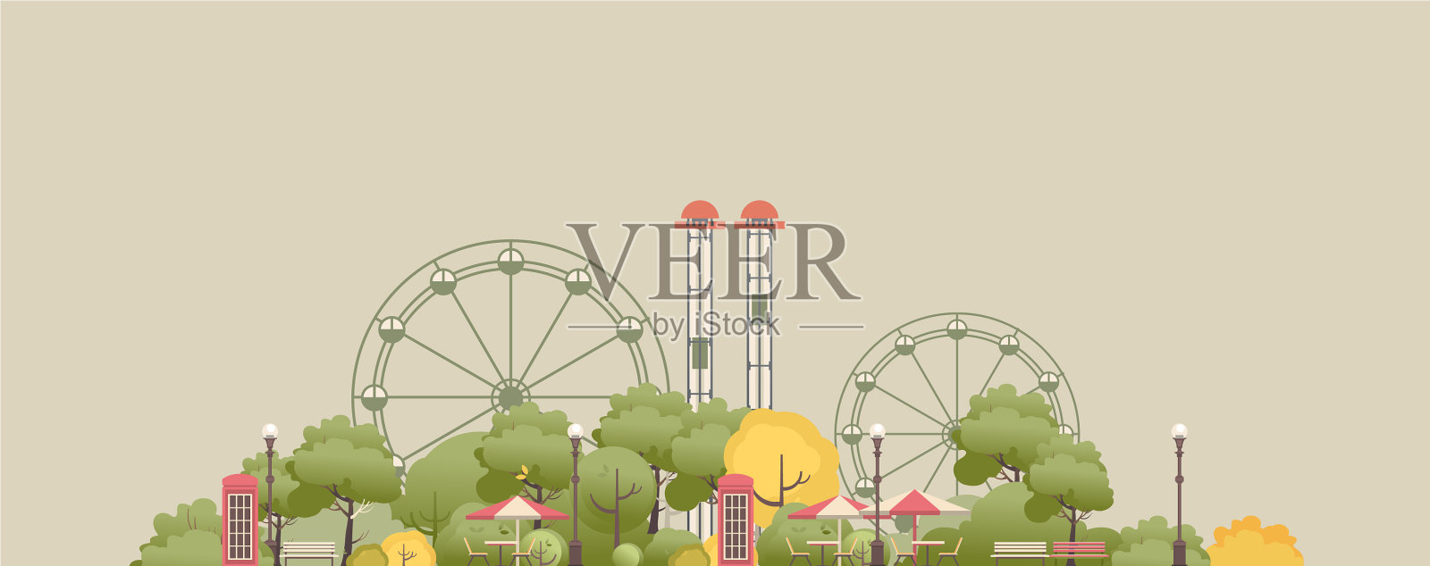 嘉年华娱乐公园设计元素图片