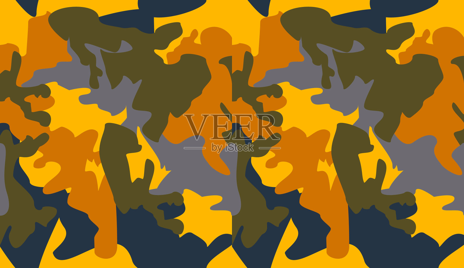 无缝迷彩图案背景时尚插画图片素材