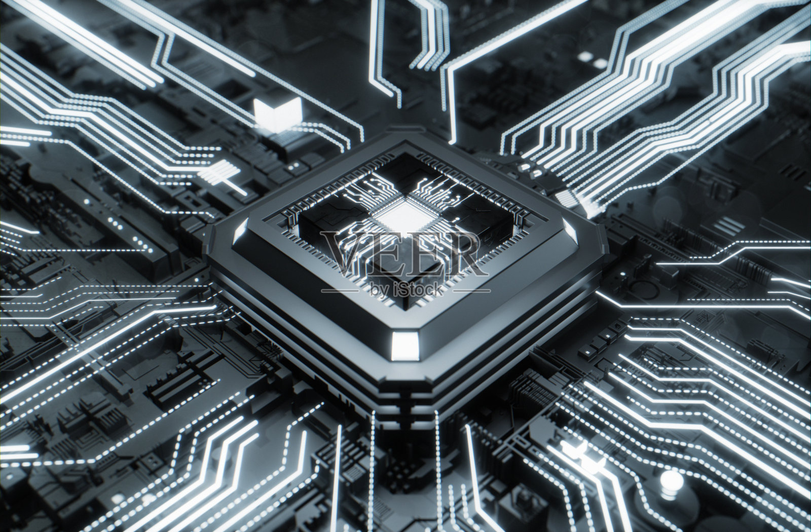 计算机与人工智能处理大数据信息照片摄影图片