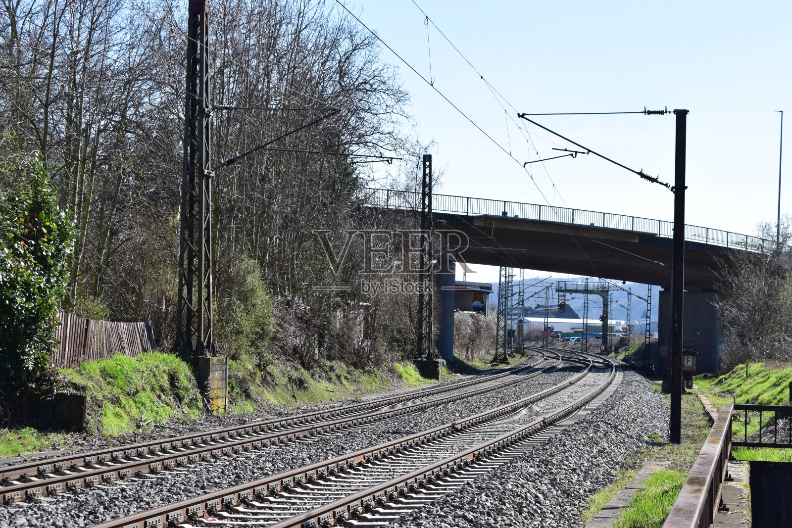 莱茵河谷铁路照片摄影图片
