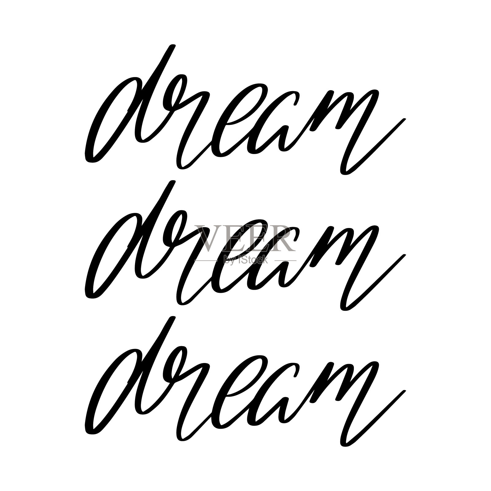 手工绘制字母隔离模板为卡片设计元素图片