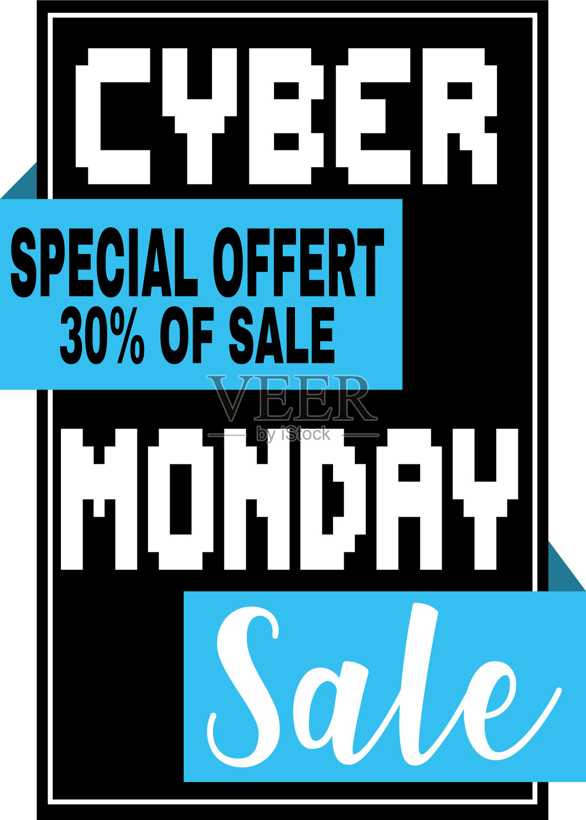 网络星期一标签设计元素图片