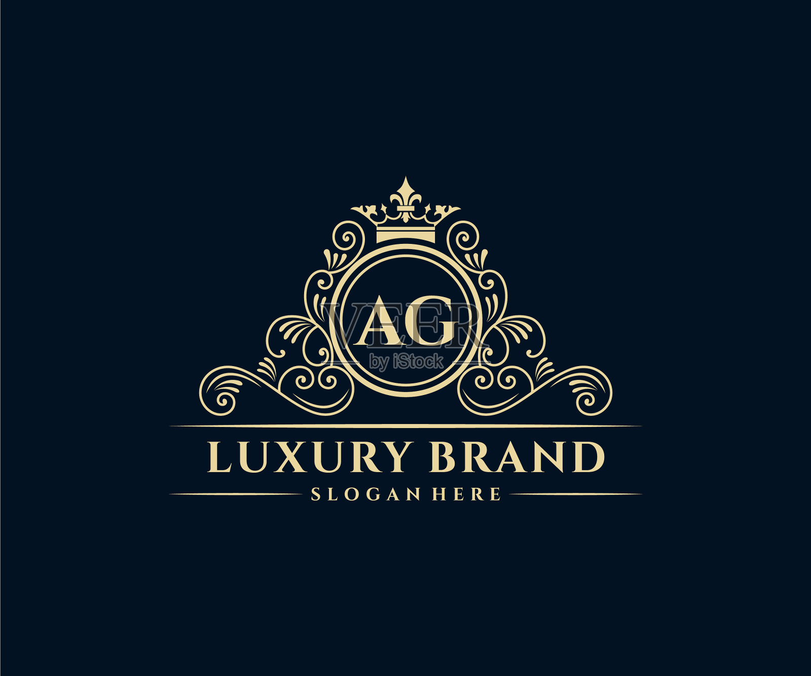 银首字母金书法女性插画图片素材