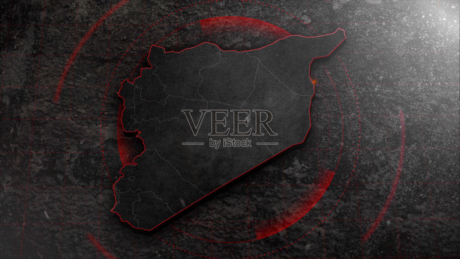 带有详细信息的叙利亚地图照片摄影图片