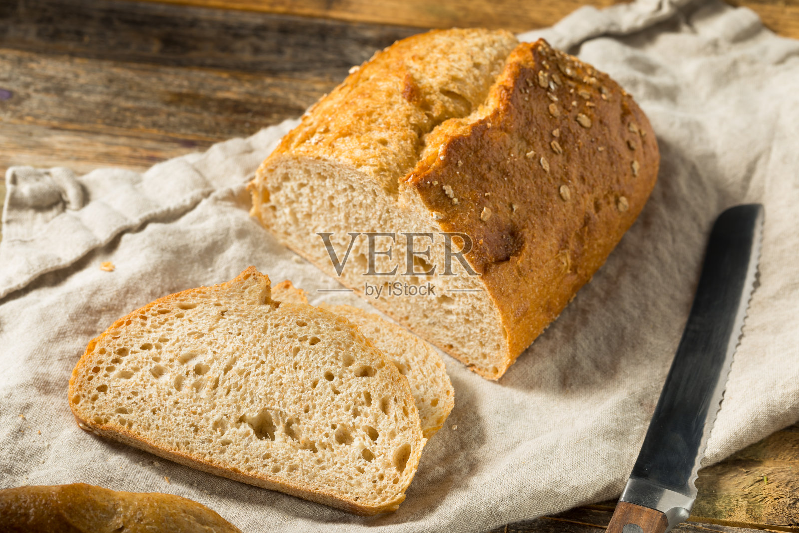 有机全麦面包照片摄影图片