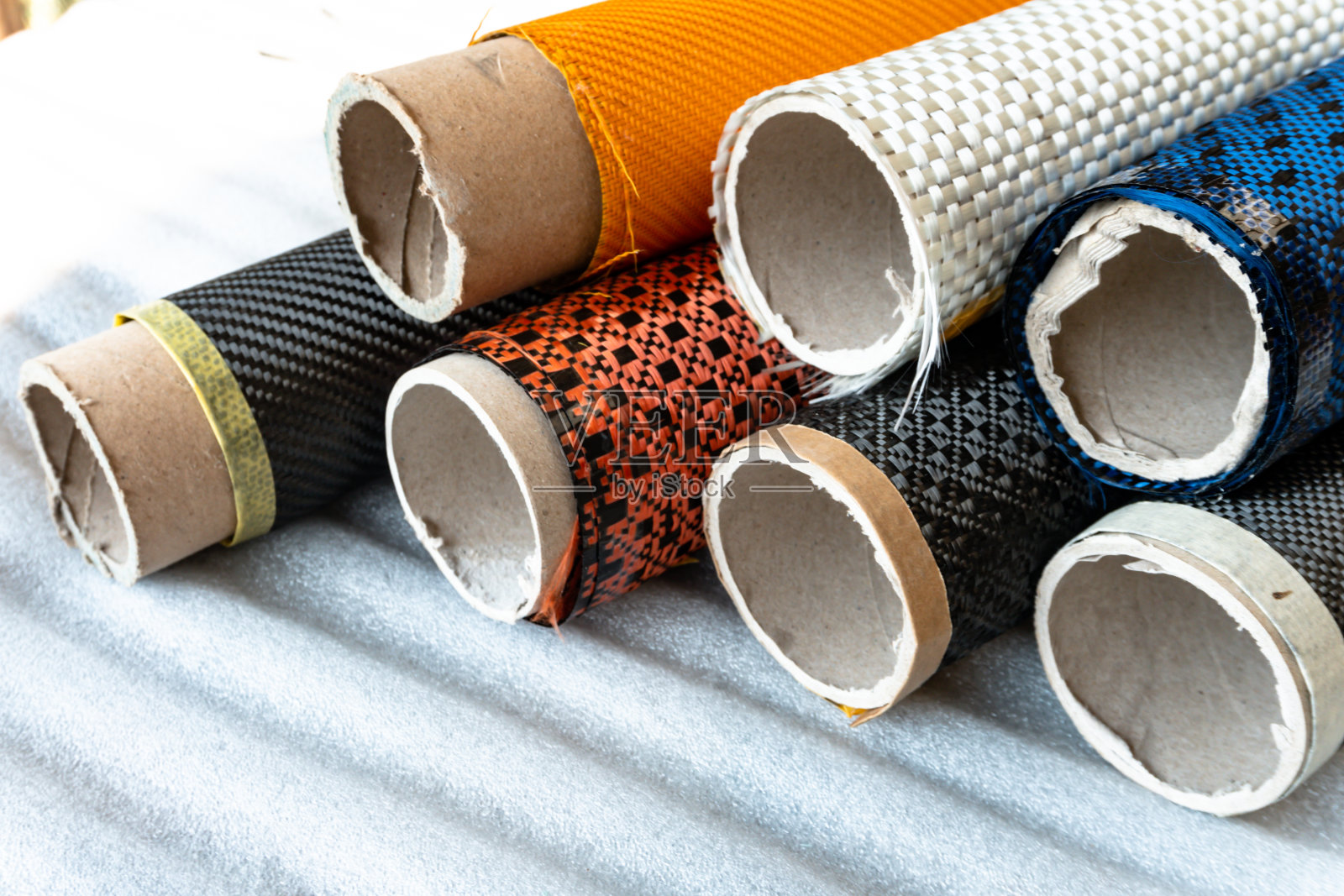 碳纤维凯夫拉卷筒纸近观照片摄影图片