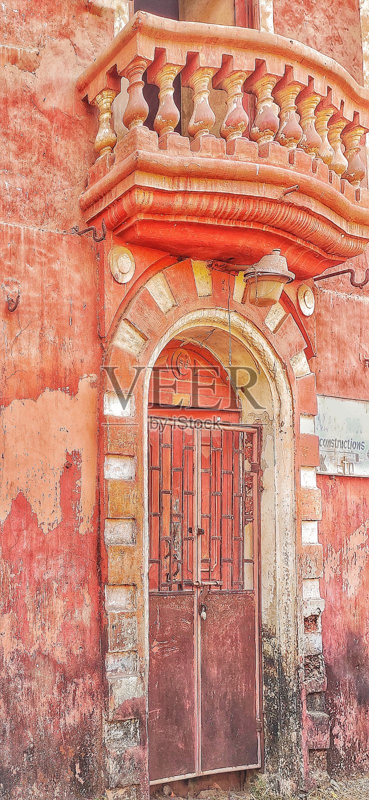 橙色门照片摄影图片