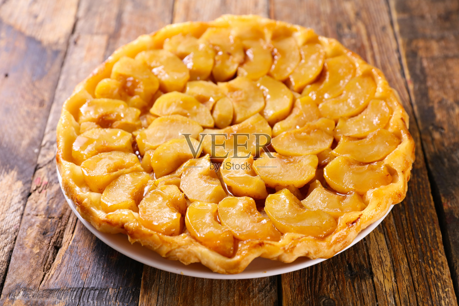 传统的法国挞，苹果派照片摄影图片