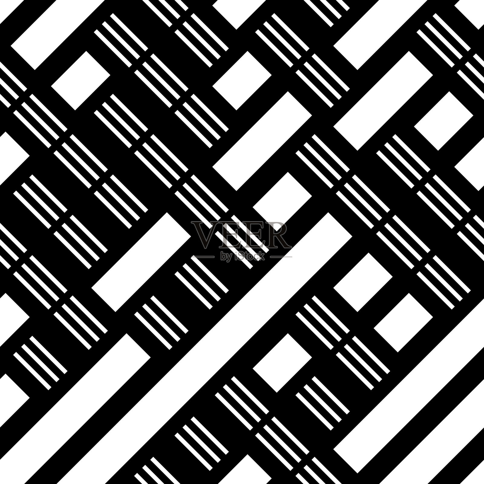 无缝模式与斜白色部分插画图片素材