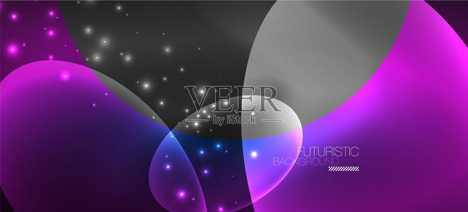 霓虹椭圆抽象背景闪亮明亮插画图片素材