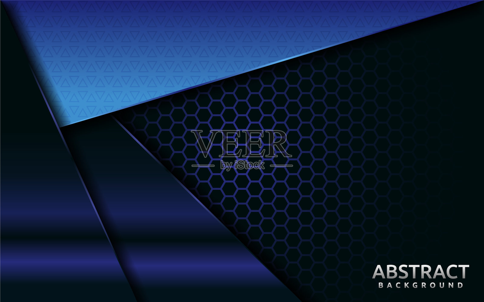 带有重叠层纹理的现代深蓝色插画图片素材