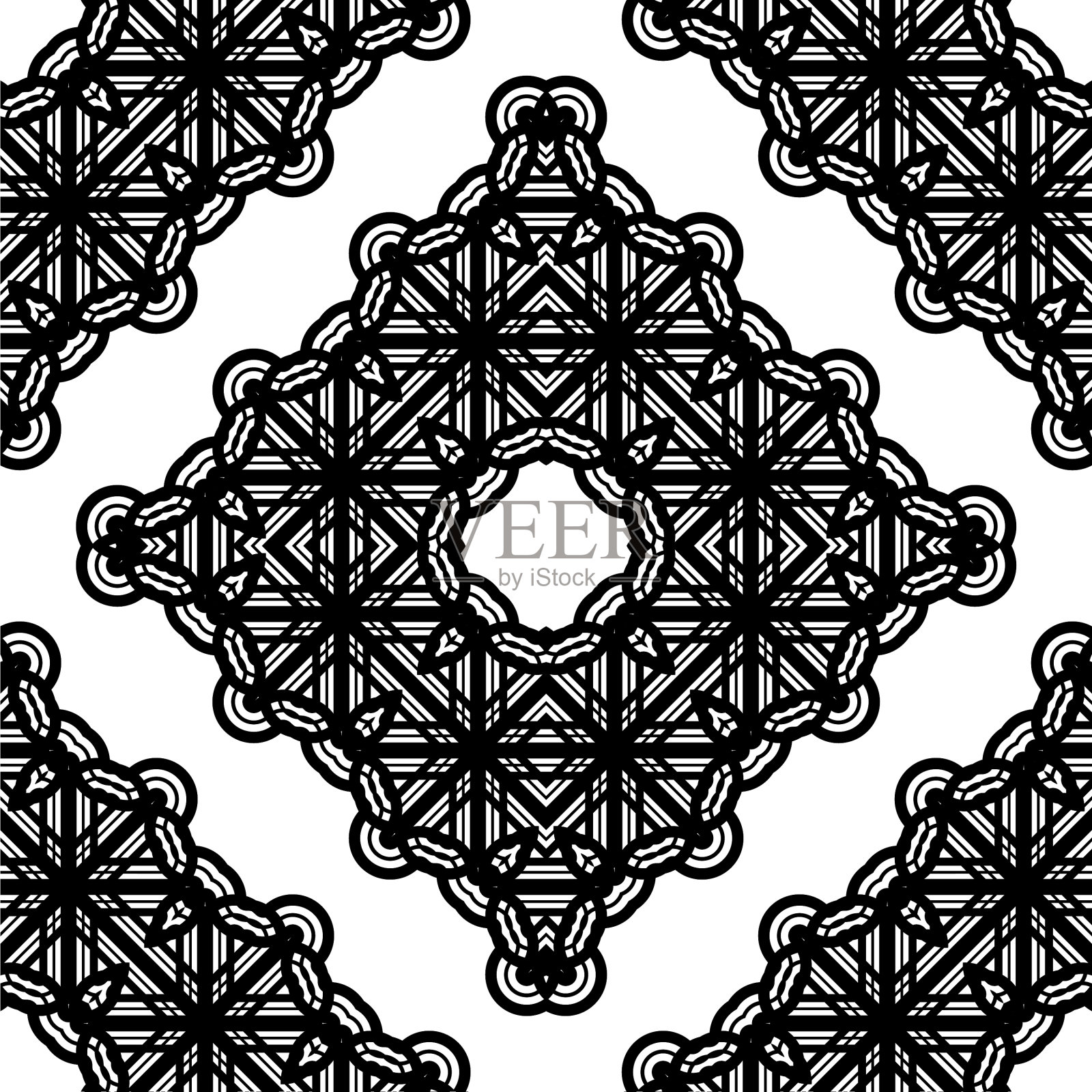 设计无缝花边装饰图案插画图片素材