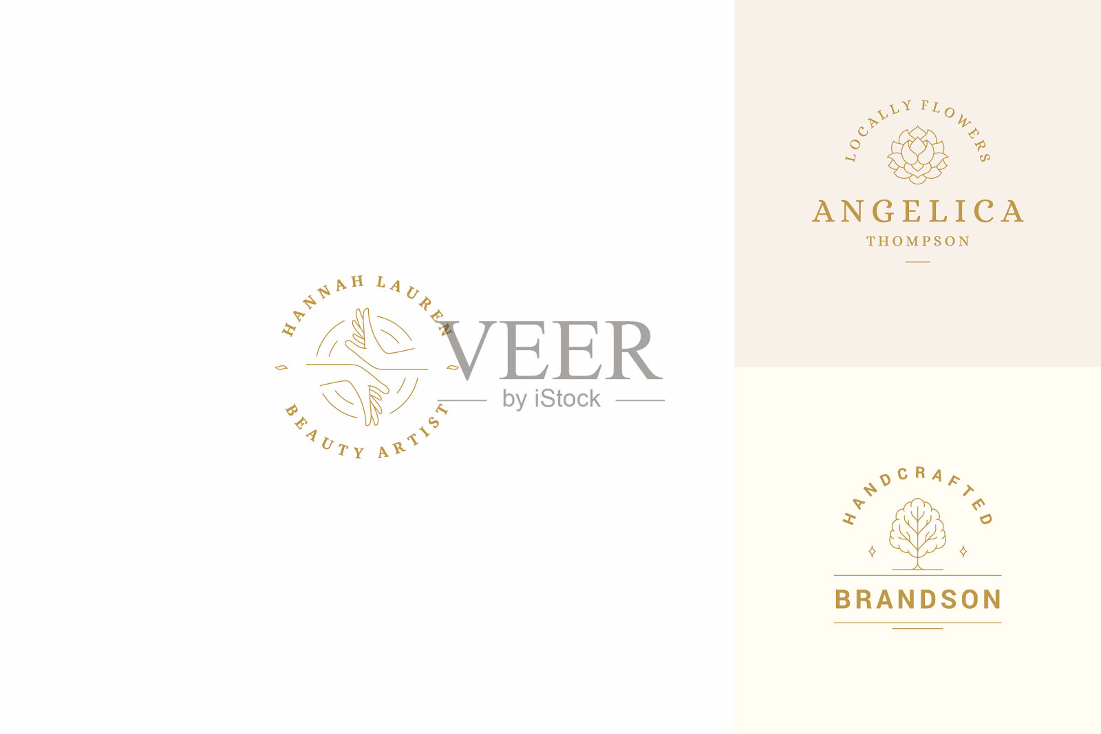 线标志标志设计模板集图标素材