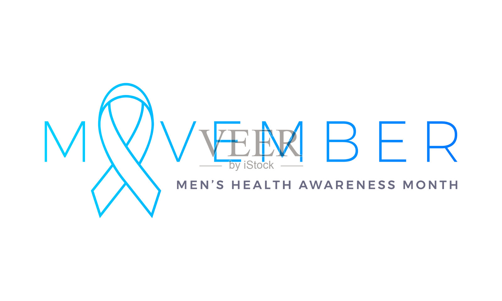 Movember男士健康男士前列腺癌意识插画图片素材