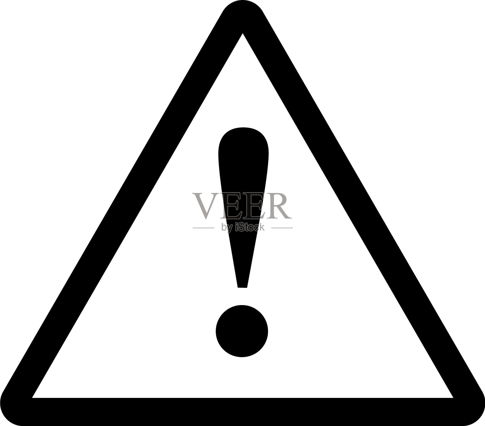 危险标志图标上的白色背景插画图片素材