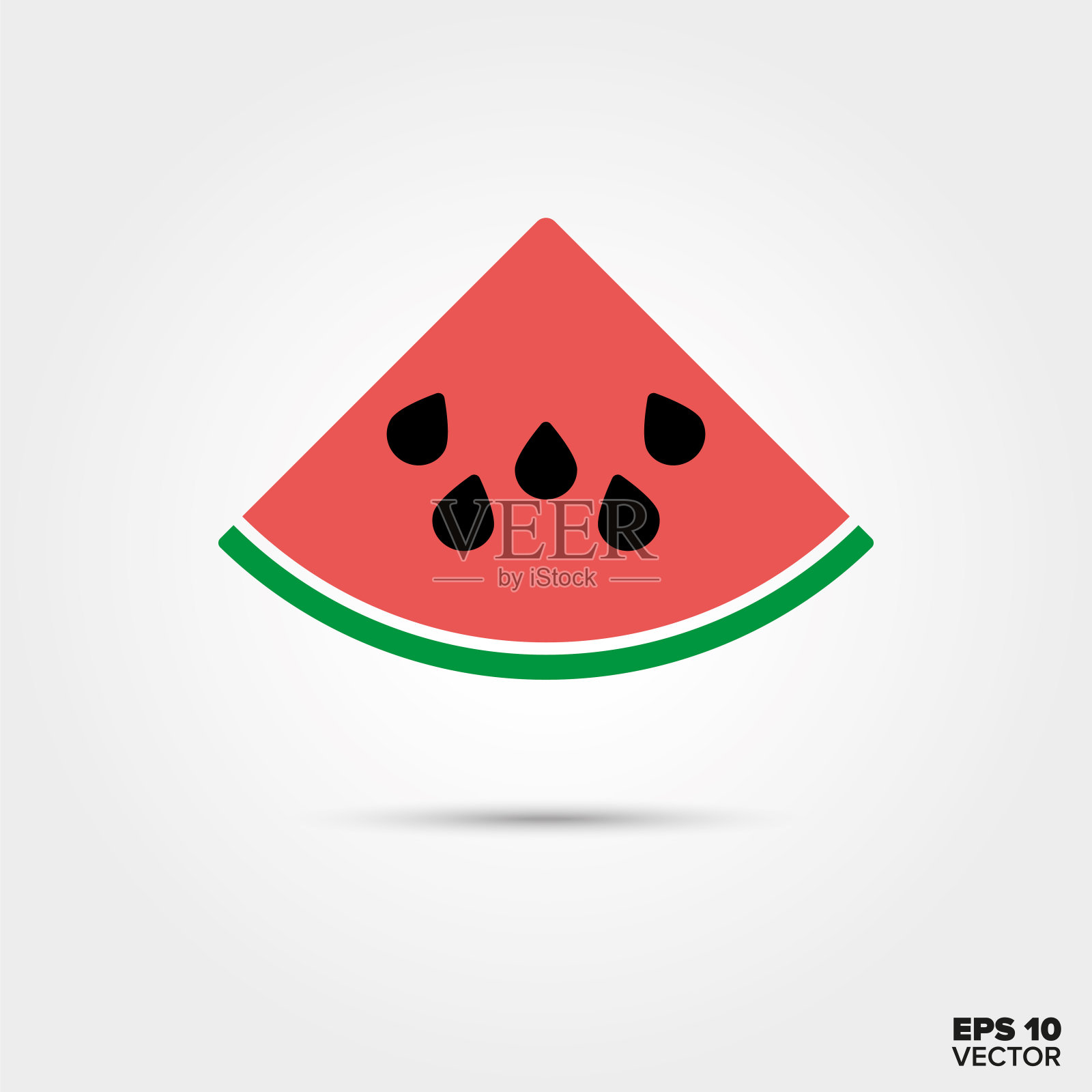 西瓜片图标插画图片素材