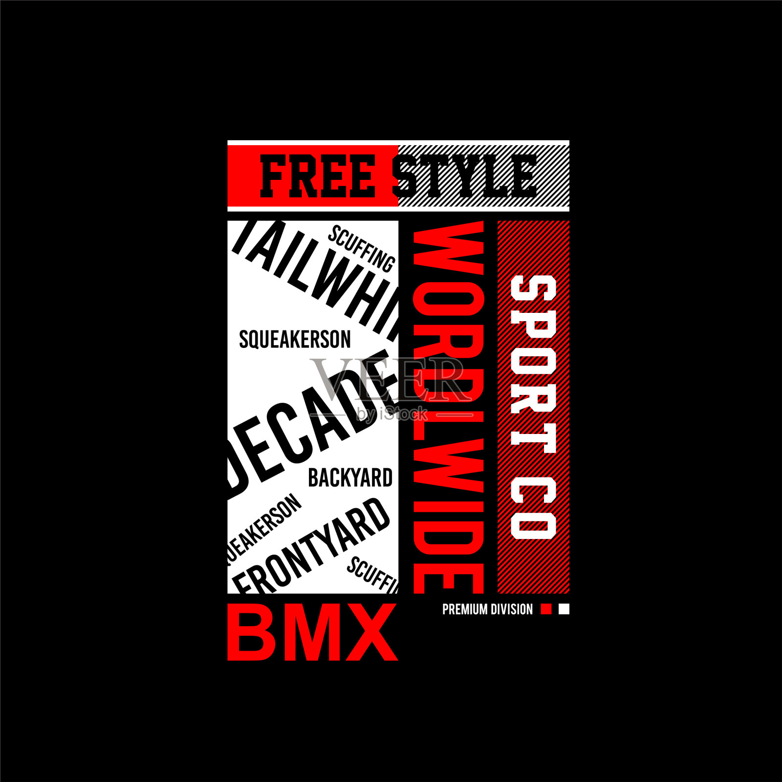 自由风格的全球小轮车复古时尚插画图片素材