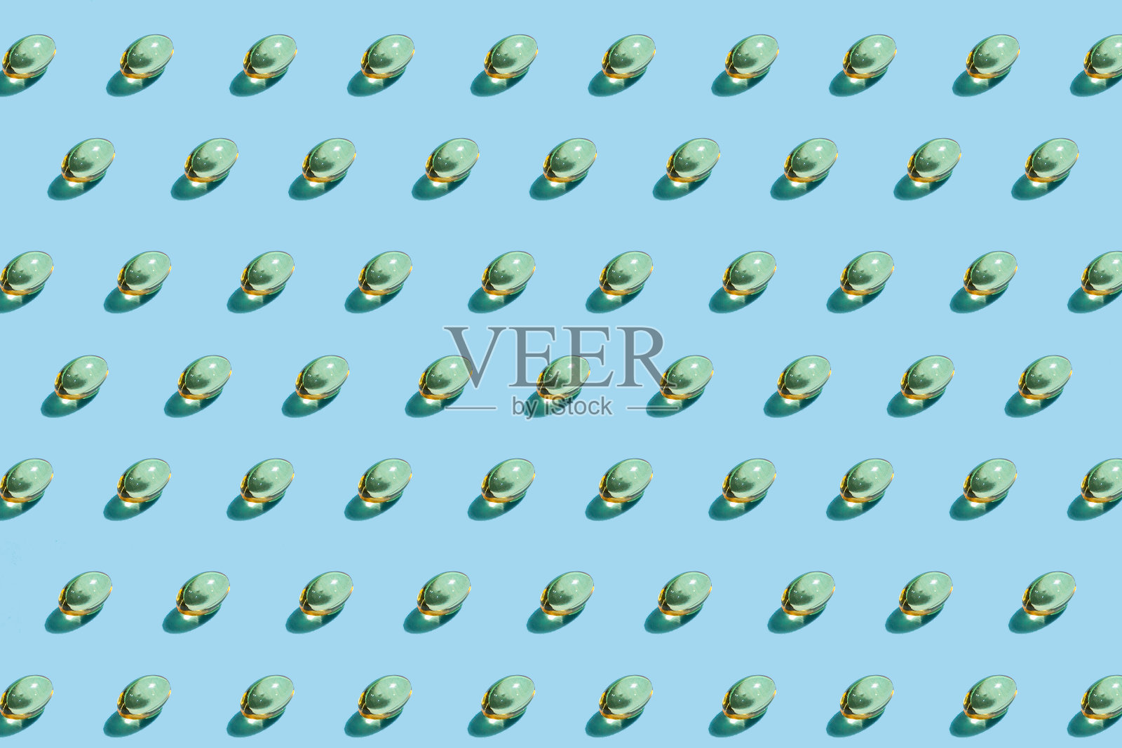 欧米伽-3片，时尚硬光，暗影，平铺，样板，模板照片摄影图片