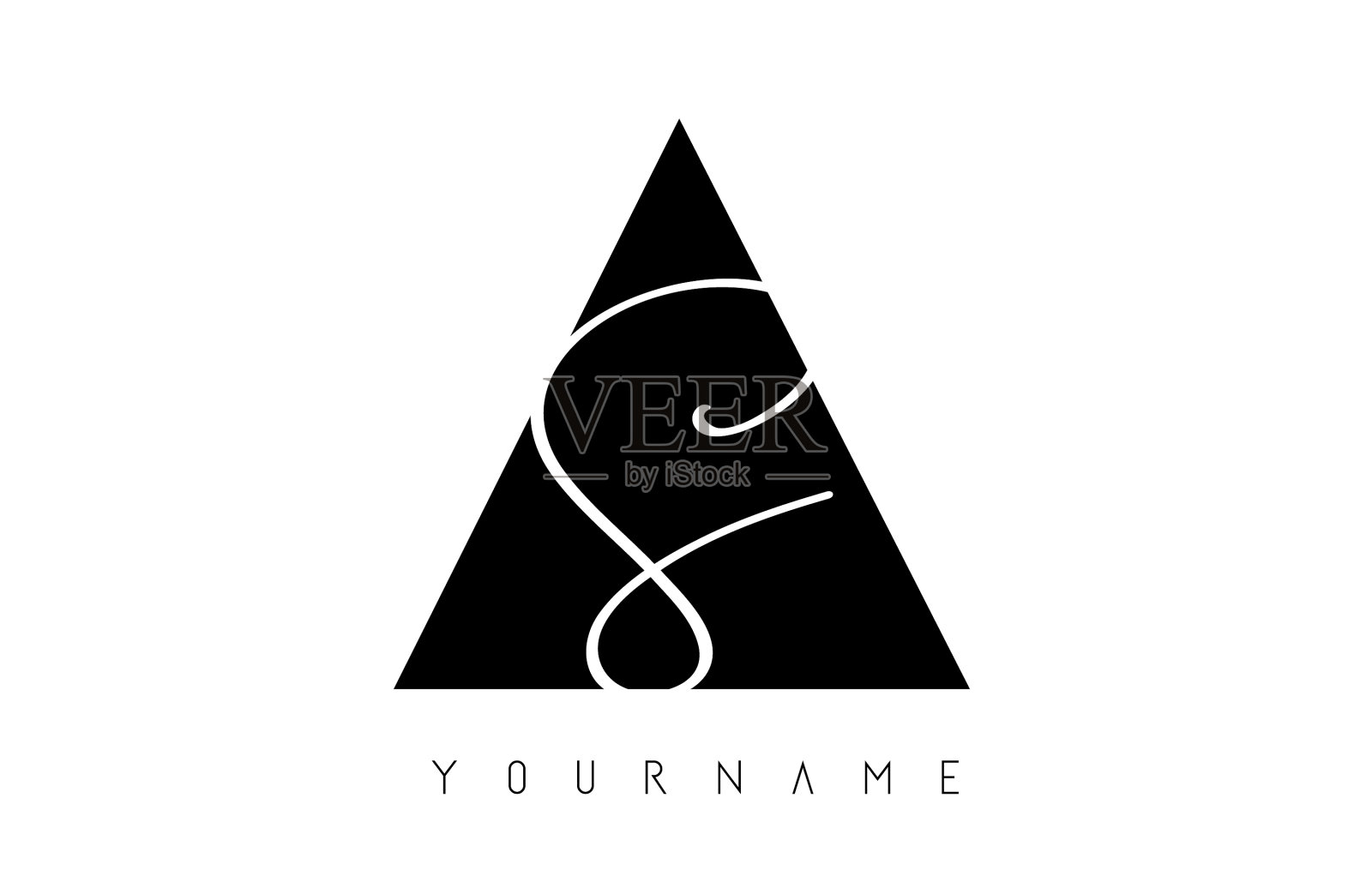 作为一个黑色和银色字母的标志插画图片素材