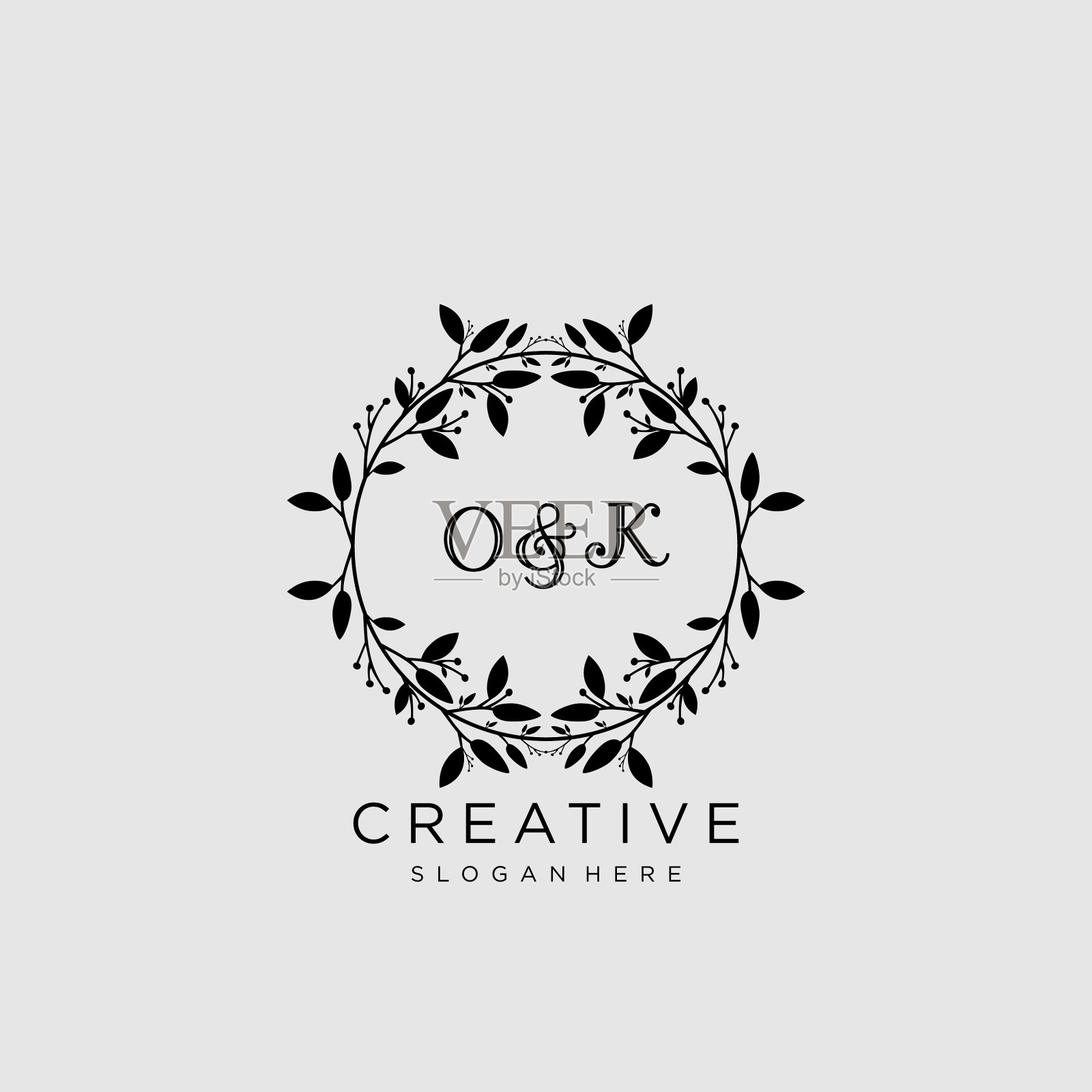 Ok美初始标志婚纱时尚精品店插画图片素材