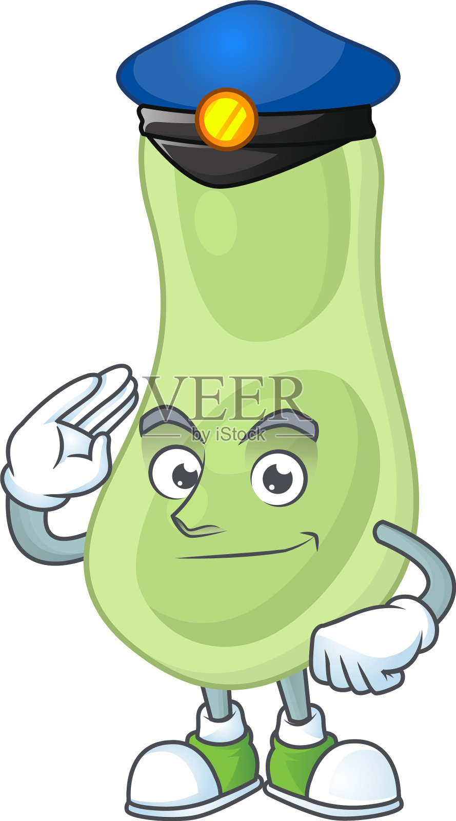 敬业警官肺炎葡萄球菌插画图片素材