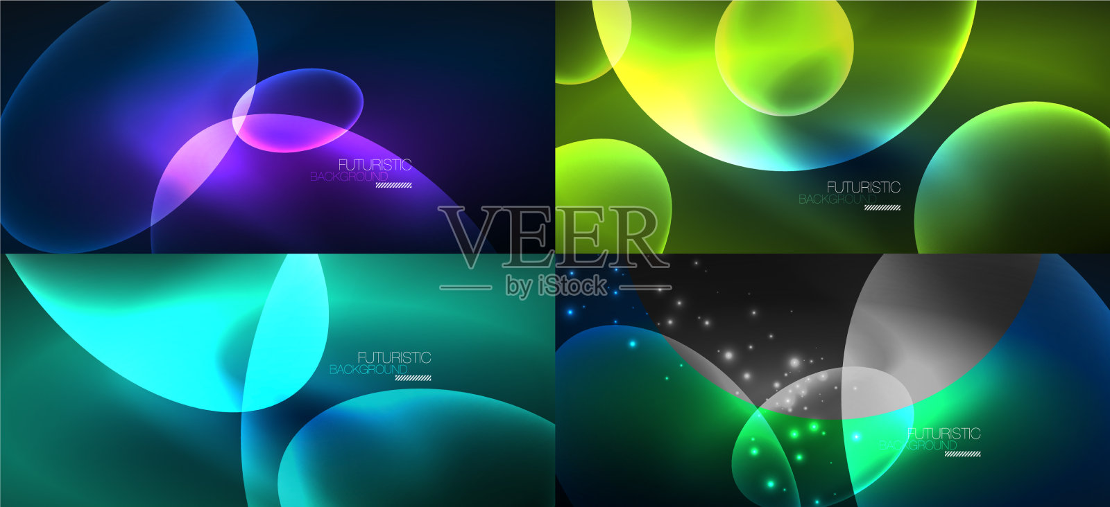 设置霓虹灯抽象背景闪亮明亮插画图片素材