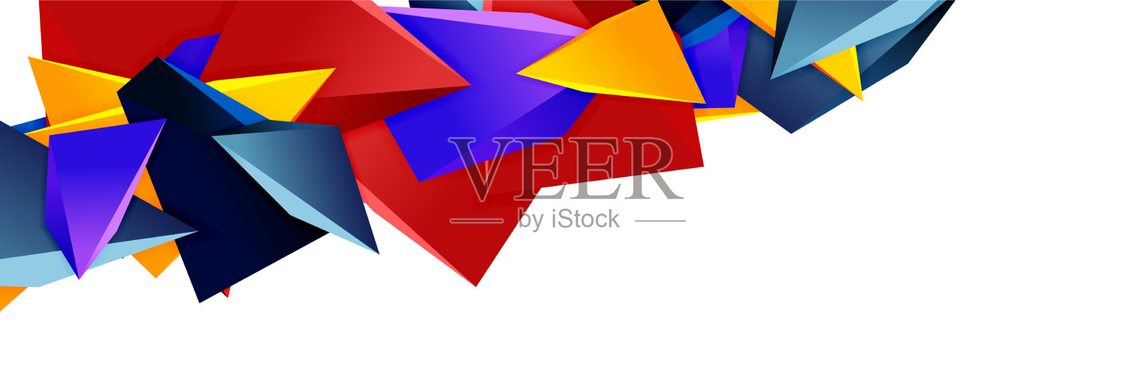 三角形镶嵌抽象背景三维三角形设计元素图片