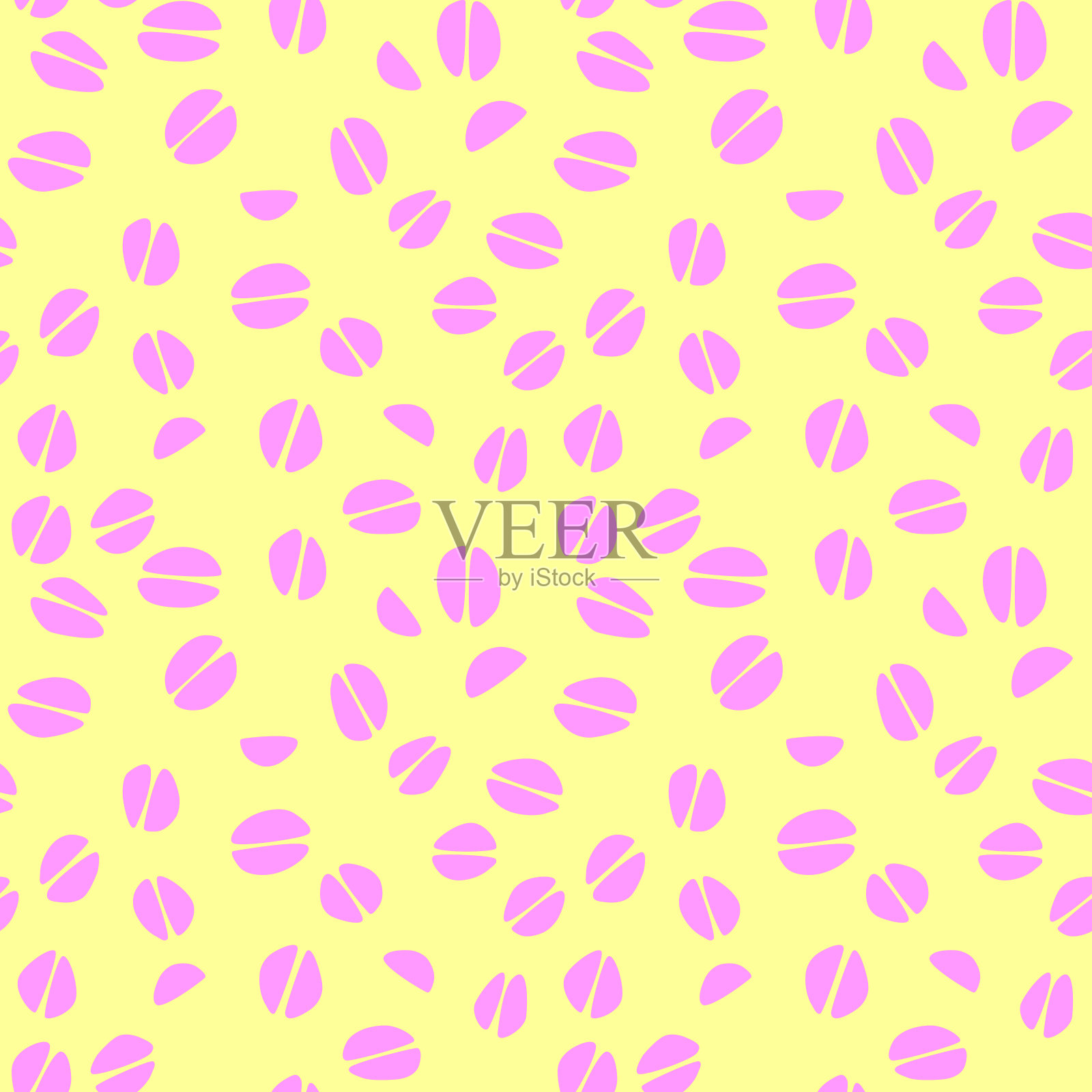 无缝图案与咖啡豆。矢量插图背景的咖啡馆，小酒馆，餐厅，酒吧菜单卡。饮食抽象纹理设计插画图片素材