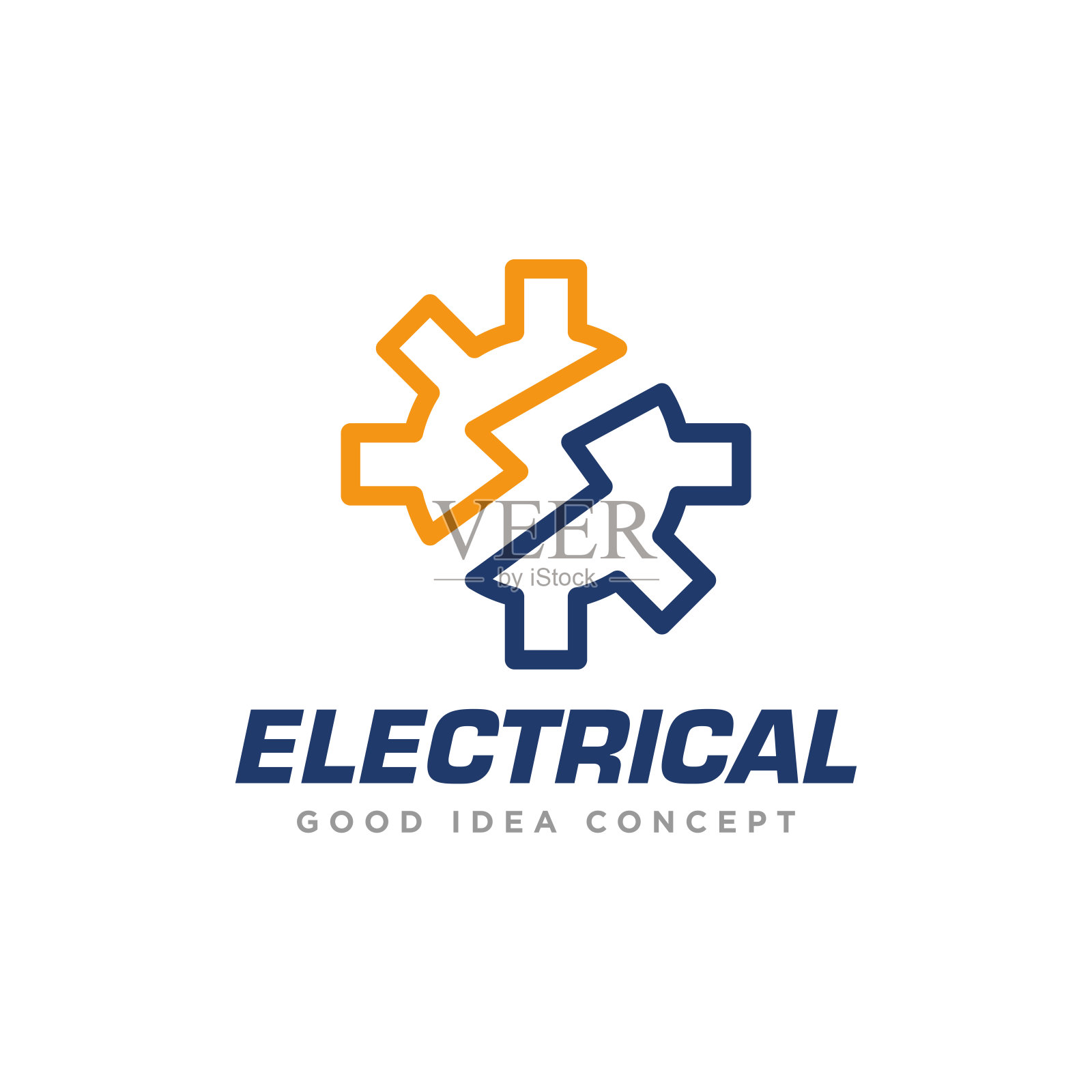 电子标志设计矢量插画图片素材