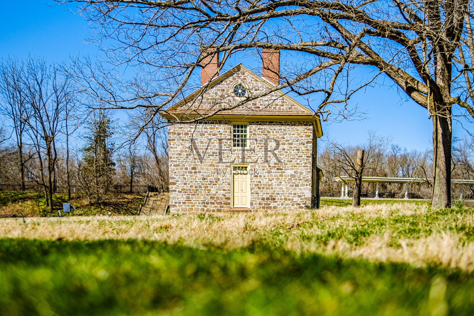 福吉谷国家公园的石头建筑照片摄影图片