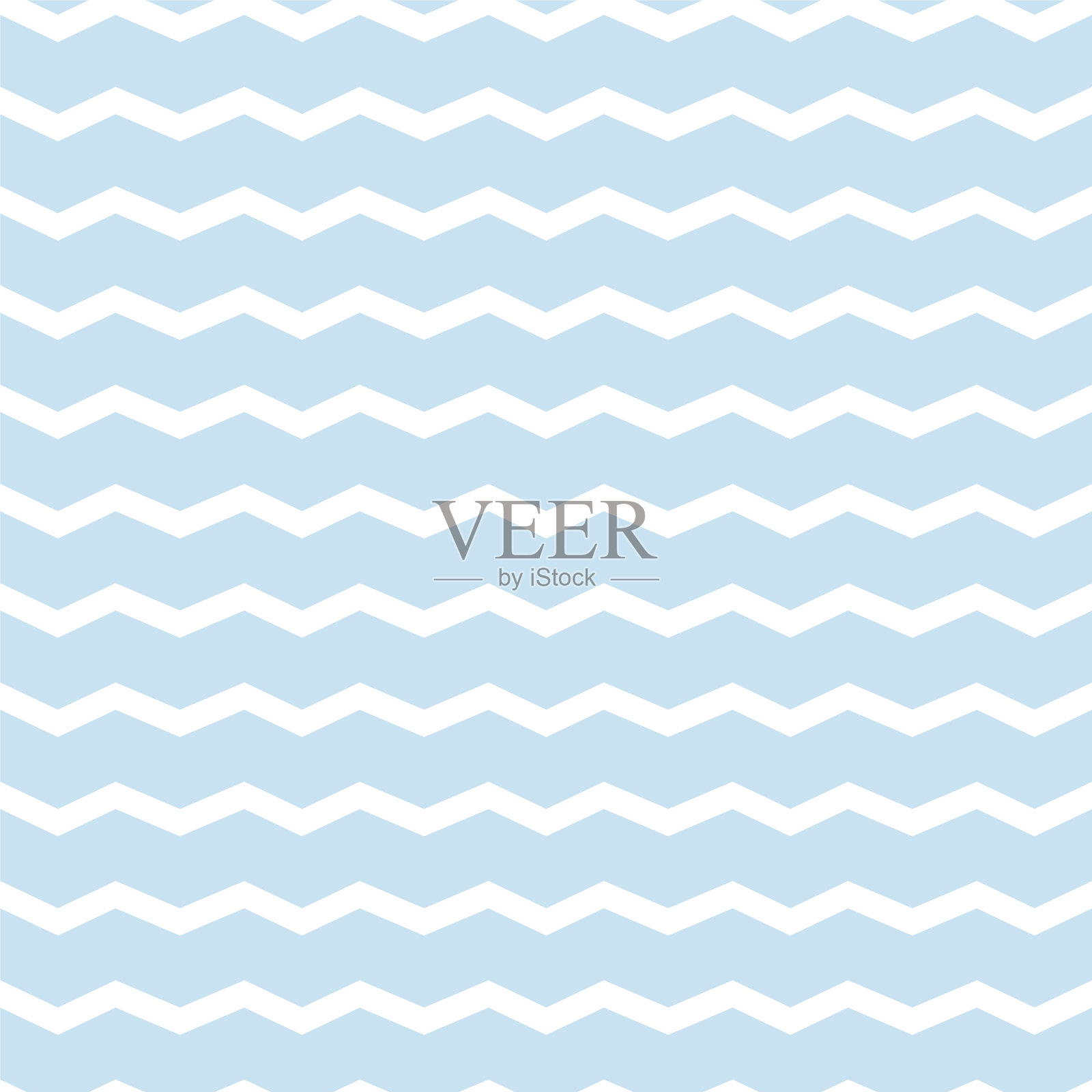 天蓝色之字形几何无缝图案插画图片素材