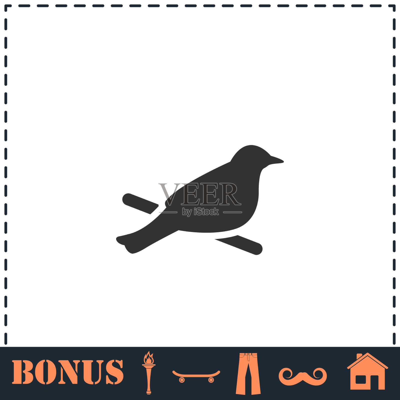 平鸟图标插画图片素材