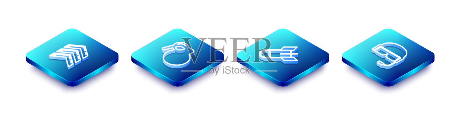 设定等距线军衔手榴弹图标素材