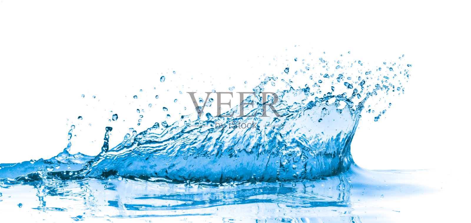 蓝色的水溅照片摄影图片