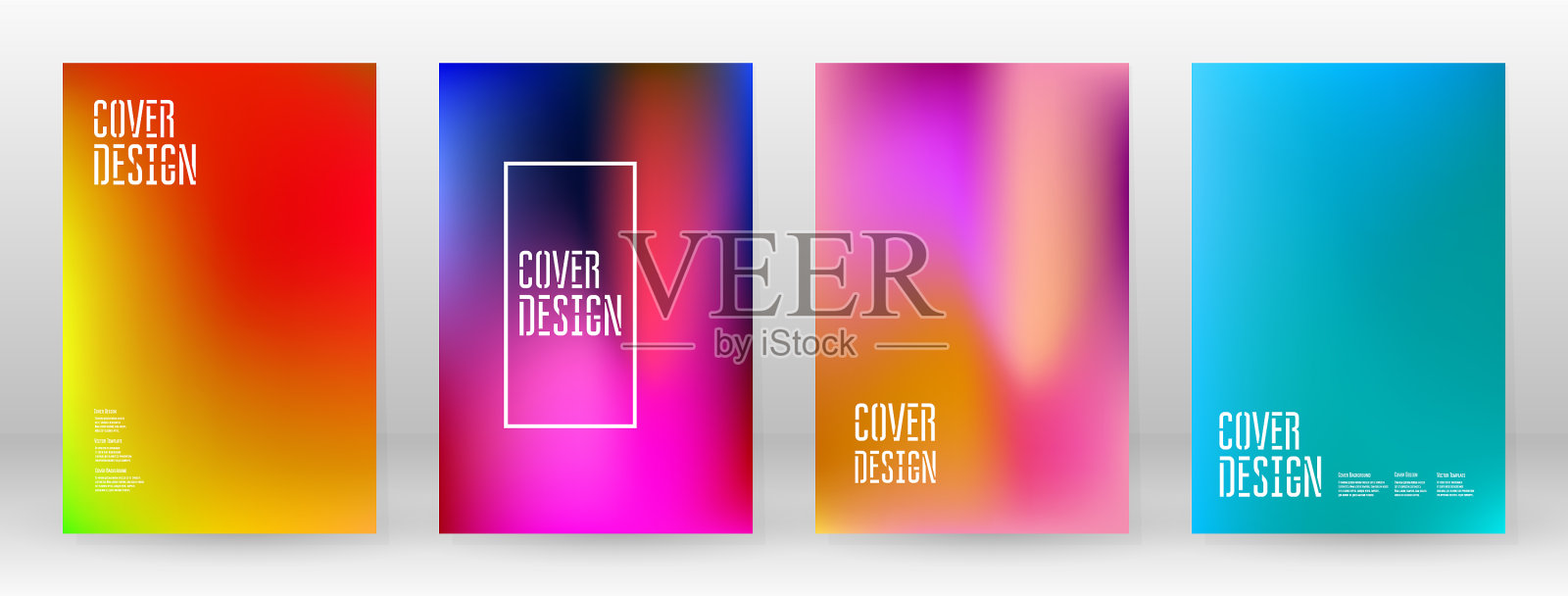 柔和的彩色彩虹渐变设置颜色背景插画图片素材