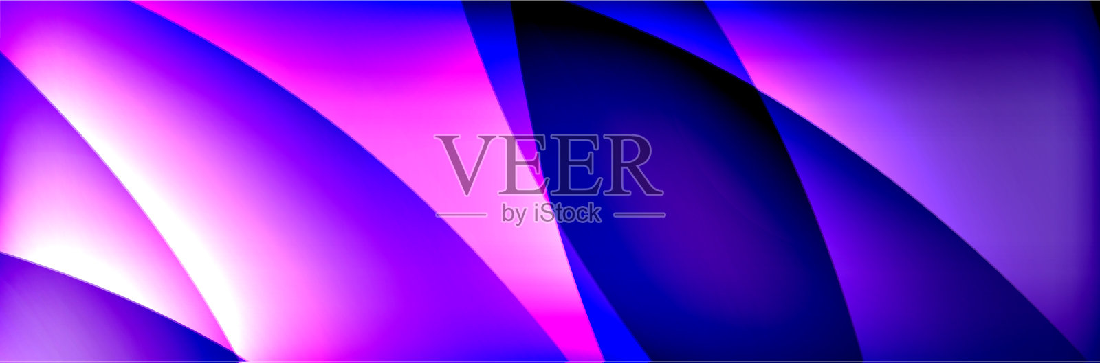 流体梯度霓虹彩色波抽象插画图片素材