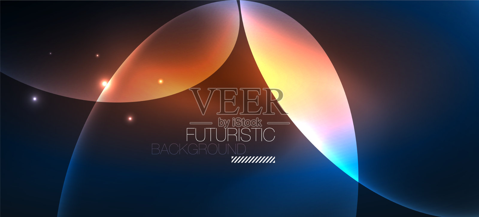 霓虹椭圆抽象背景闪亮明亮插画图片素材