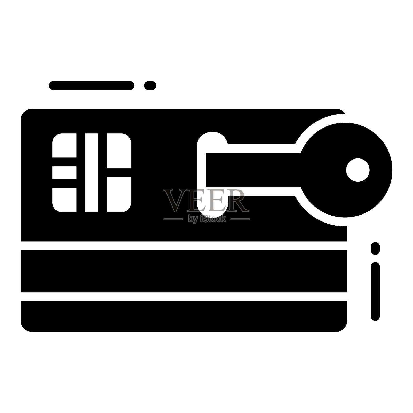 ATM卡、保护和安全矢量图标设置计算机网络业务数据技术图标素材