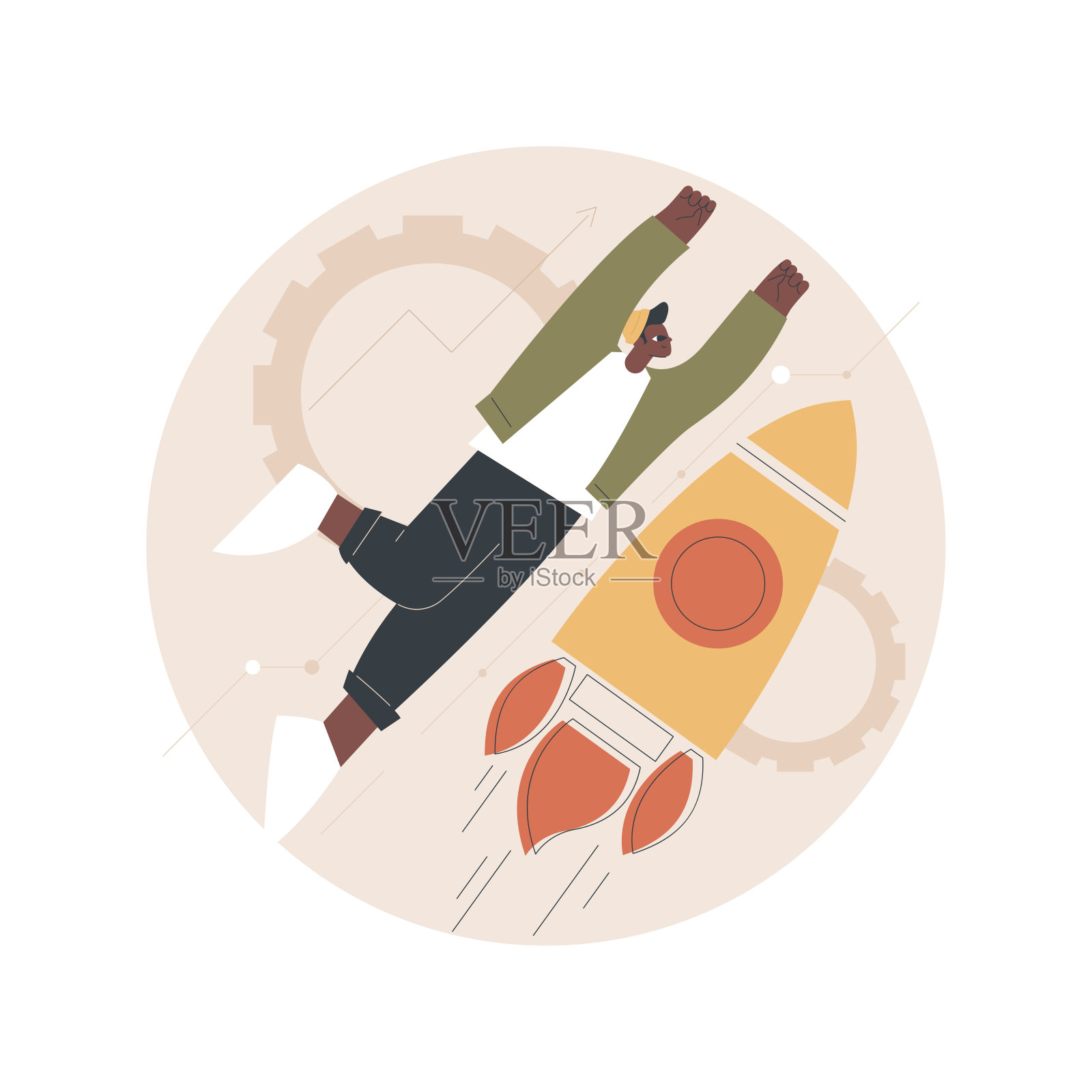 创业加速器抽象概念矢量图。插画图片素材