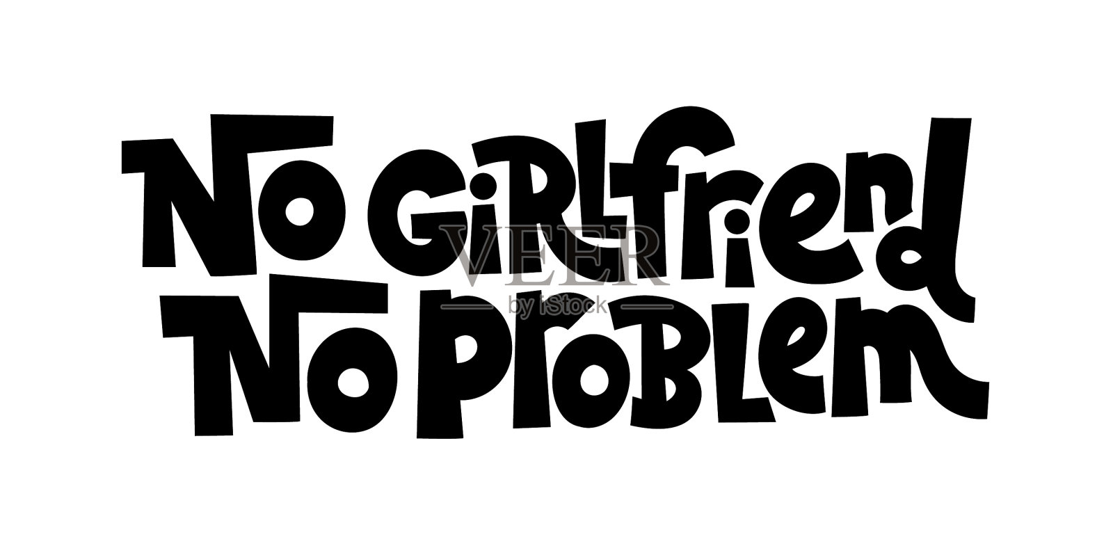 反情人节手绘字体设计元素图片