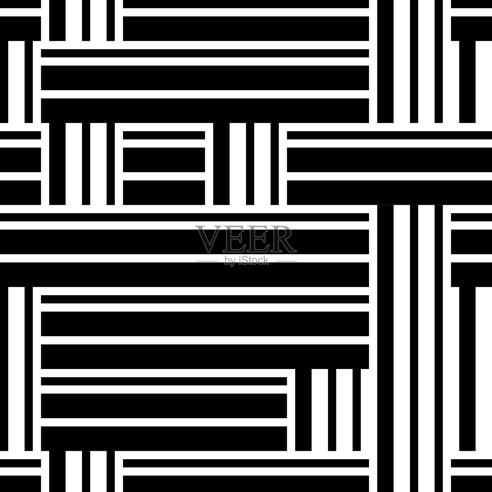 水平和垂直无缝模式插画图片素材