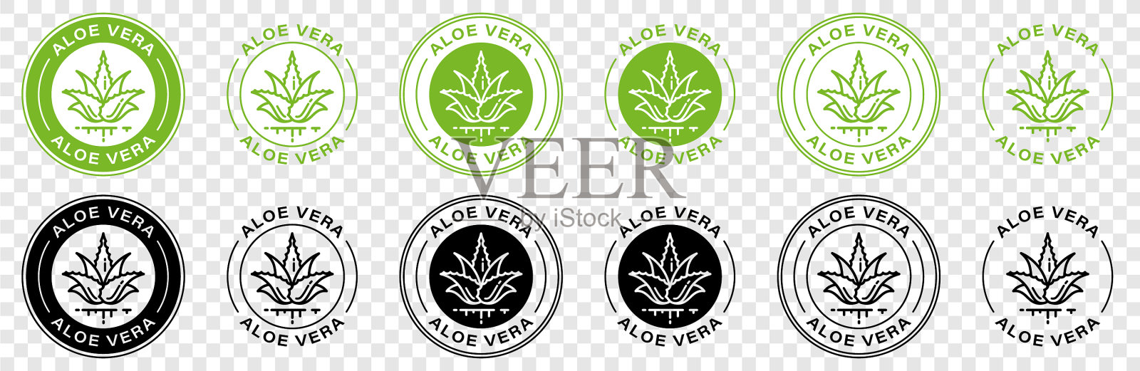 贴纸芦荟插画图片素材