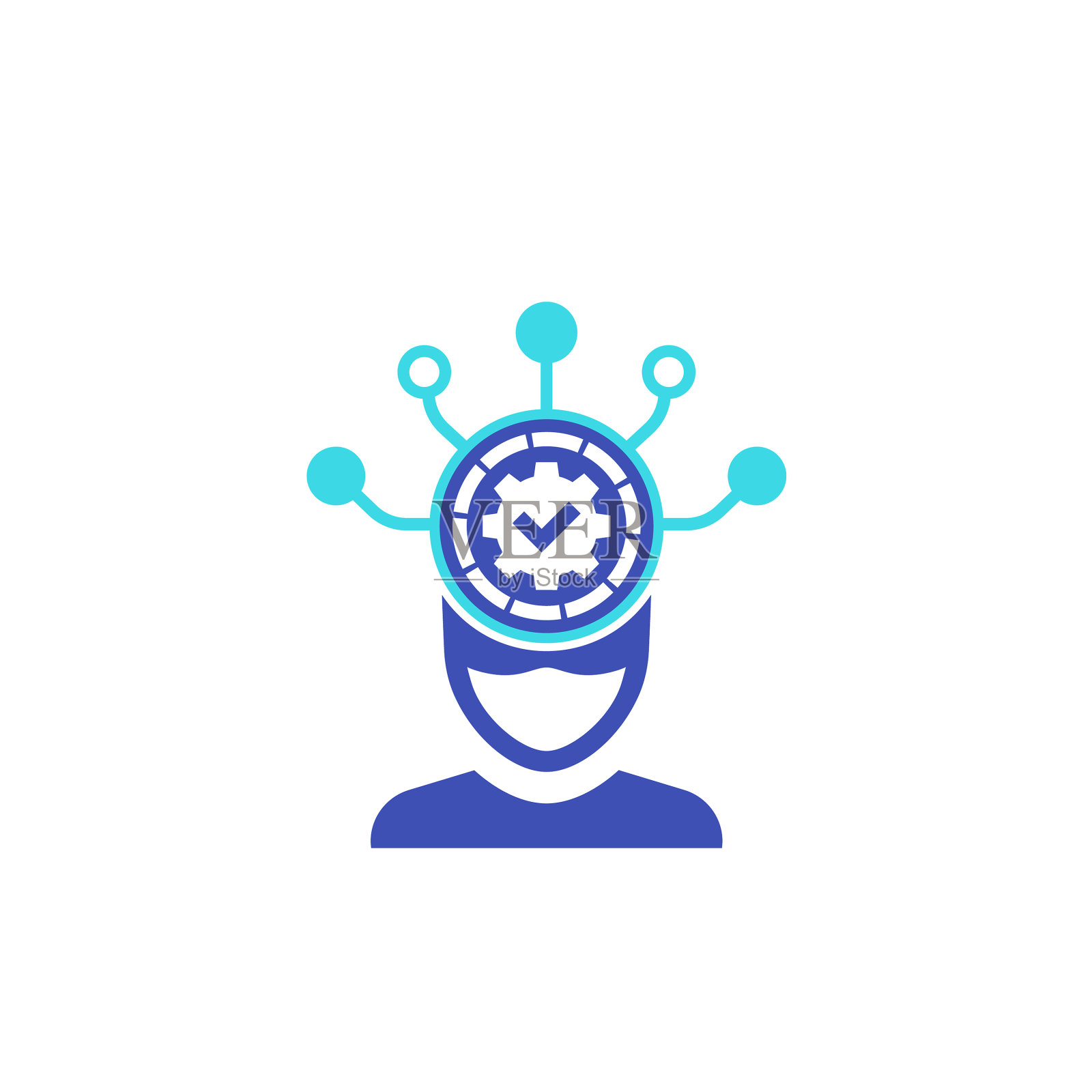 机器学习图标在白色图标素材