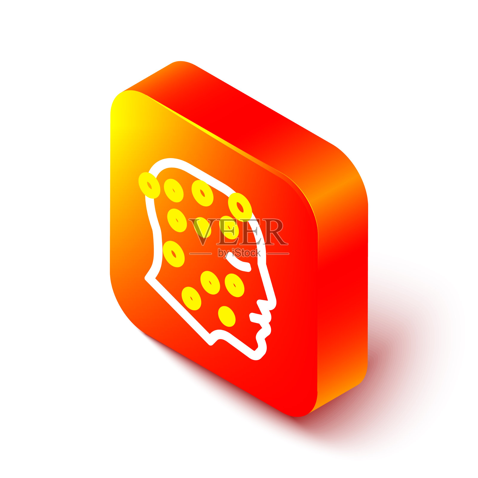 面部等距线有牛皮癣或湿疹图标素材