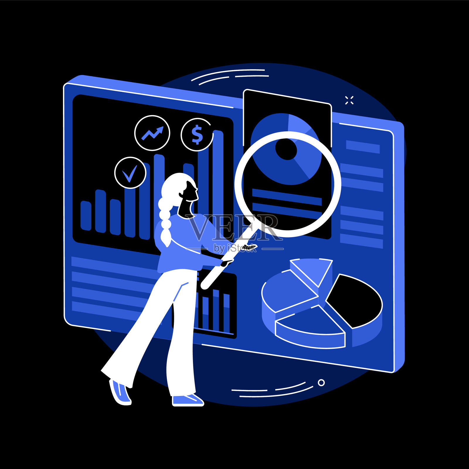 风险管理抽象概念插画图片素材