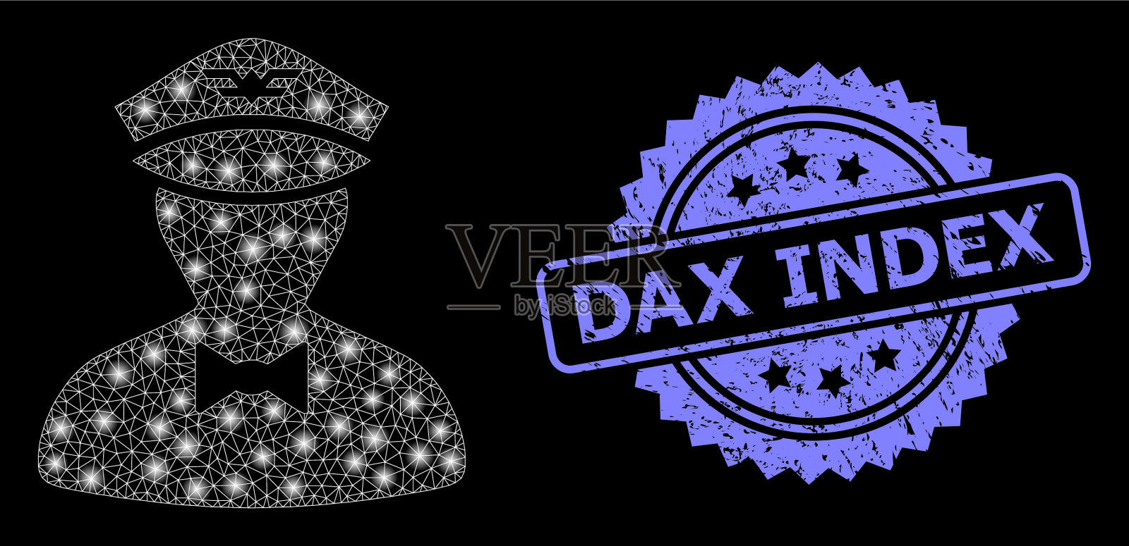 橡胶dax指数邮票和发光网飞插画图片素材