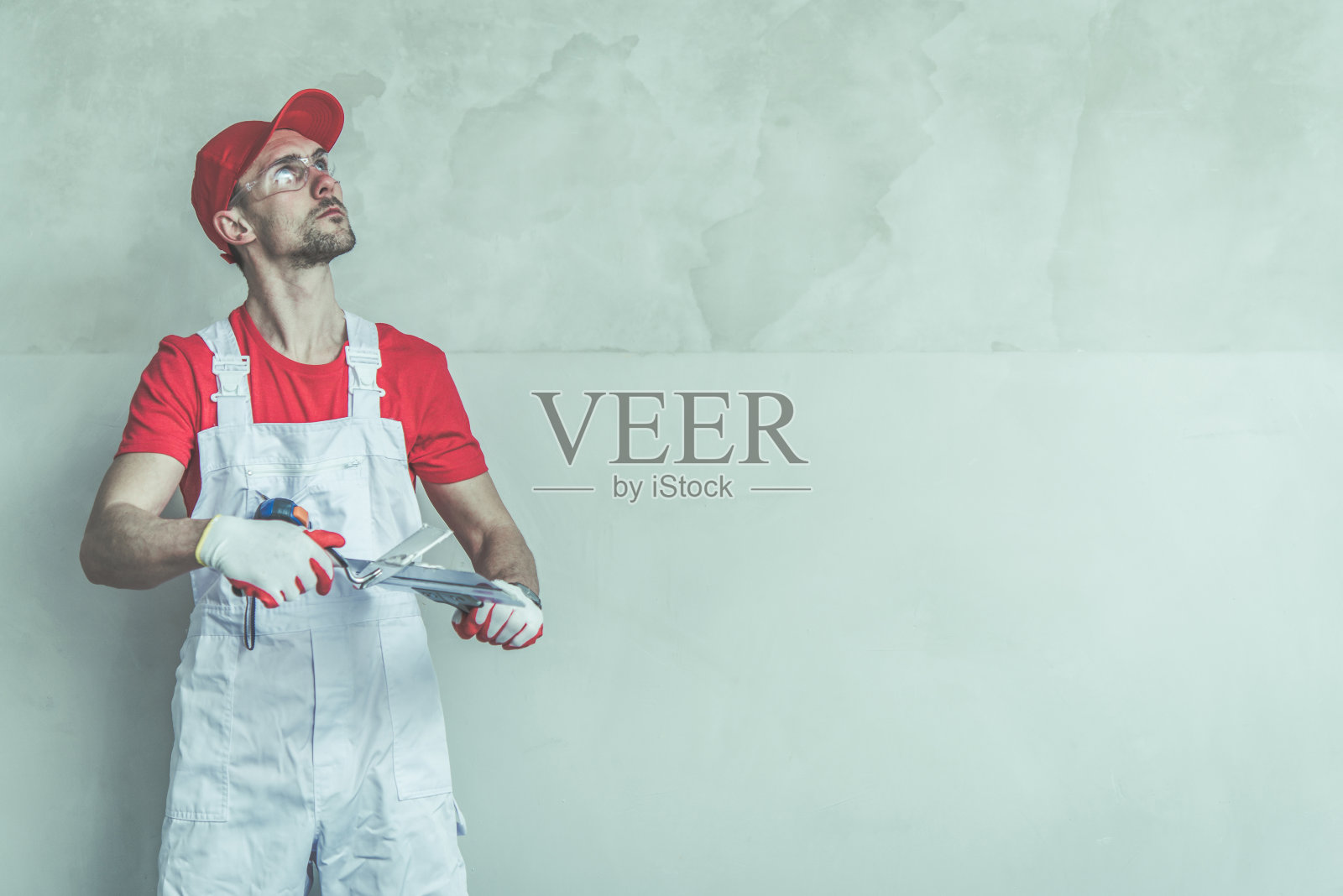 干墙修补施工承包商照片摄影图片